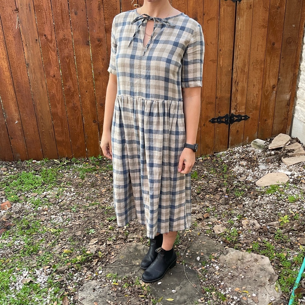 Handmade linen dress